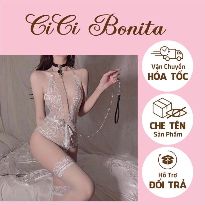 Đồ lót gợi cảm /Bodysuits ren xẻ ngực nóng bỏng, đồ lót liền thân nữ sexy C650 - Giao Hỏa Tốc HCM, che tên sp