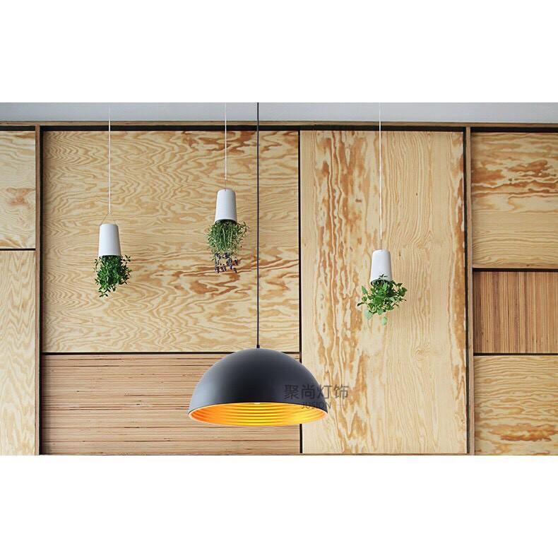 Đèn thả trang trí bàn ăn, nội thất mũ cối lòng vàng size TO - Tặng kèm bóng LED CAO CẤP