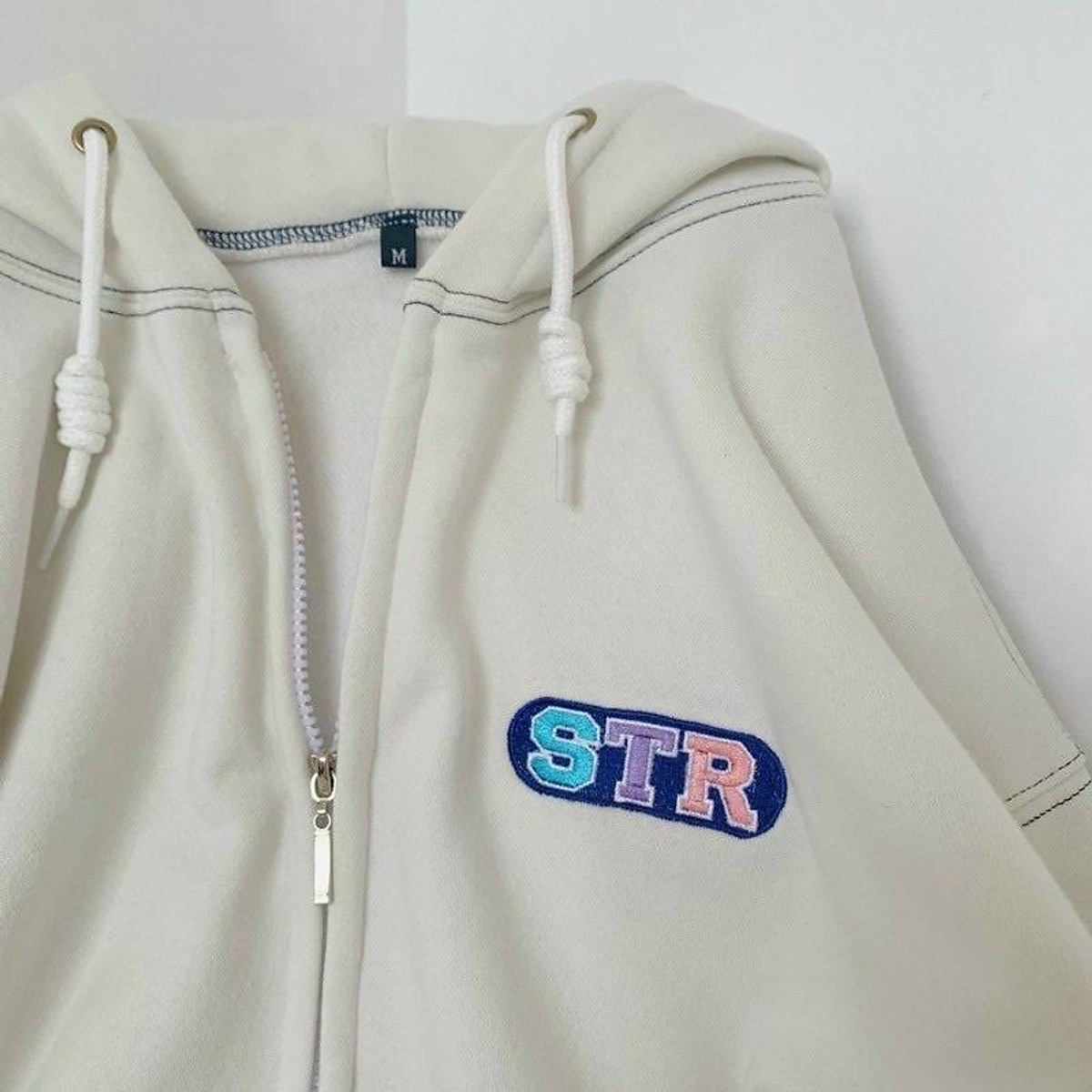 Áo Khoác Hoodie Nỉ Bông Zip STR Form Rộng Uniex Nam Nữ Ulzzang, Áo Khoác hoodie nỉ Nam Nữ, Áo Hoodie full zipper Form Rộng 3 màu thêu chữ STR dưới 70kg, áo khoác nỉ chân cua