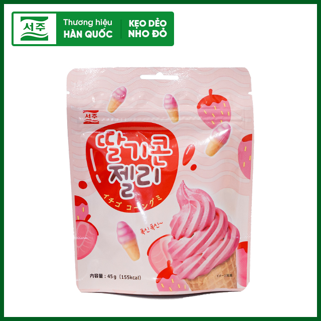 Kẹo dẻo vị kem dâu Seoju Hàn Quốc (45g)