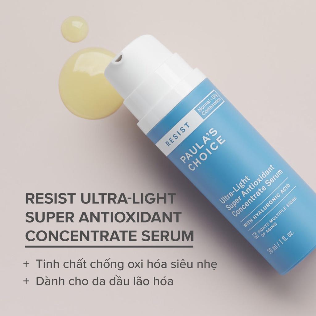 Serum Phục Hồi Và Cấp Ẩm Da Dầu Chứa HA Resist Ultra light Super Antioxidant Concentrat 30ml (Mã 7740)