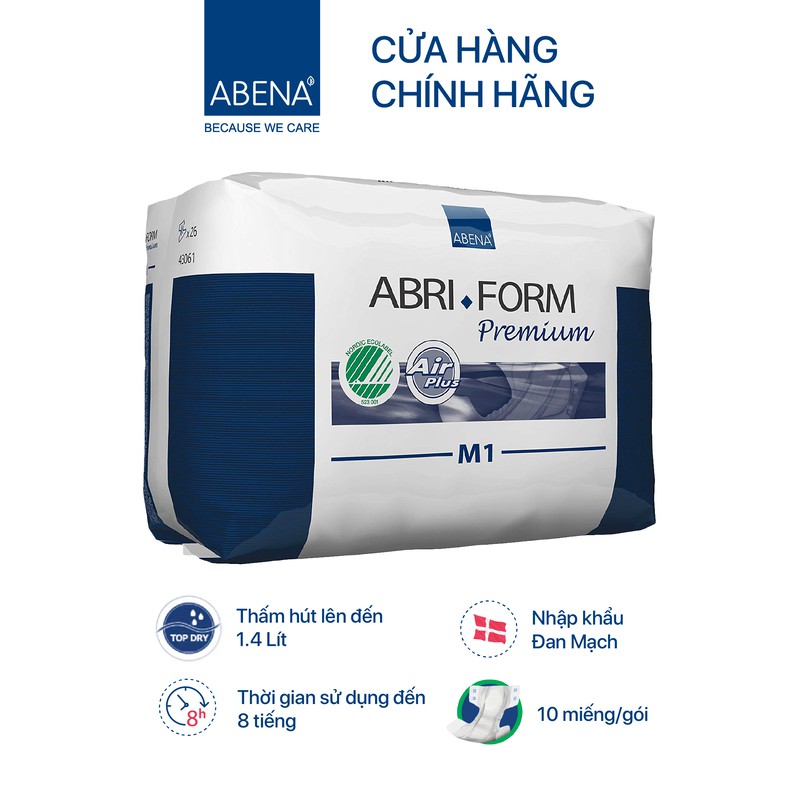 [ THẤM HÚT GẤP 50 LẦN TRỌNG LƯỢNG ] - TÃ DÁN ABENA NGƯỜI LỚN NAM NỮ - 10 MIẾNG - VÒNG HÔNG DÒNG M (70-110CM) / DÒNG L (110-150CM)