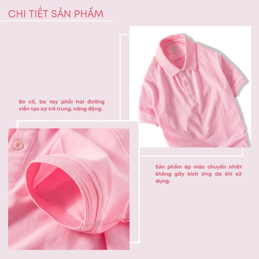 Áo polo nữ ADINO màu hồng phối viền chìm vải cotton co giãn dáng công sở slimfit hơi ôm trẻ trung APN03