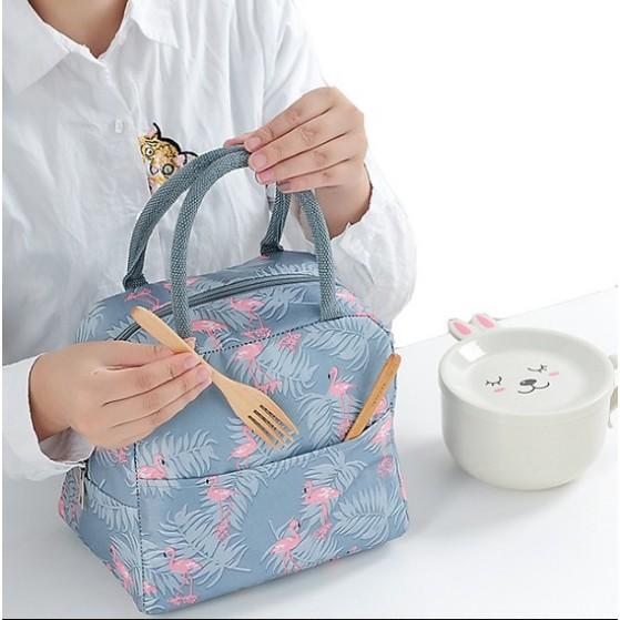 Túi Giữ Nhiệt Chống Nước Dễ Thương Vải Twill Oxford 230D Cao Cấp 22x12x20CM - Lunch Bag - Mã TG006