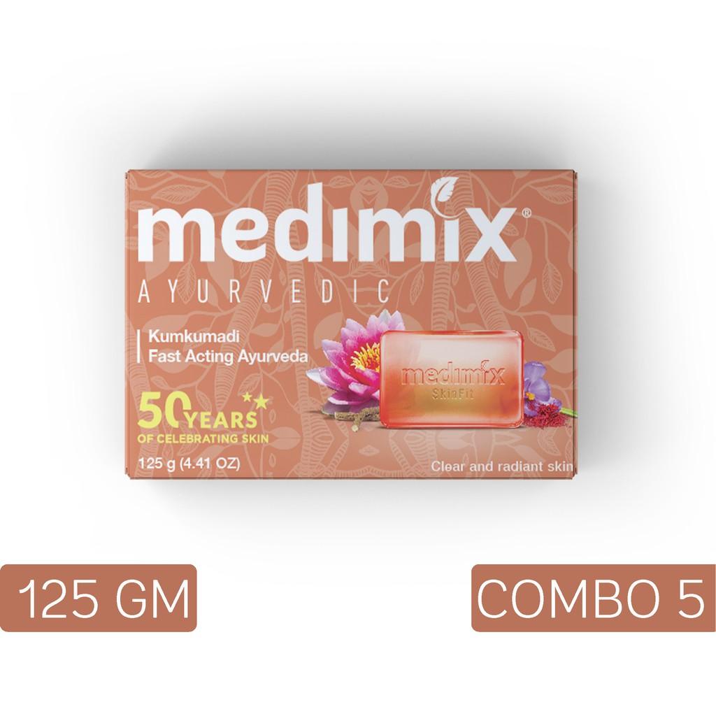 Set 5 Xà phòng Medimix Kumkumadi Nghệ Tây 125g/bánh