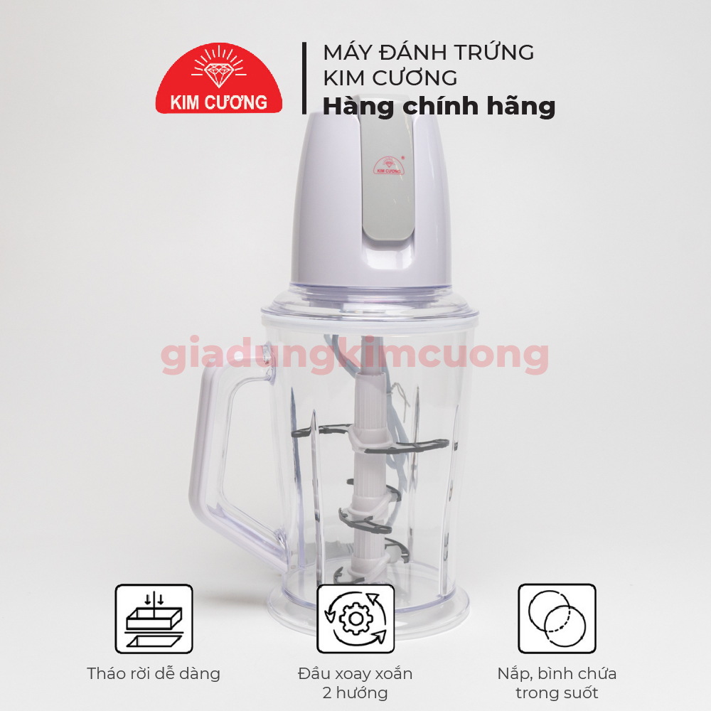 Máy Xay Thịt Đa Năng Kim Cương 2 Lít 6 Lưỡi Thép Không Gỉ - Hàng Chính Hãng