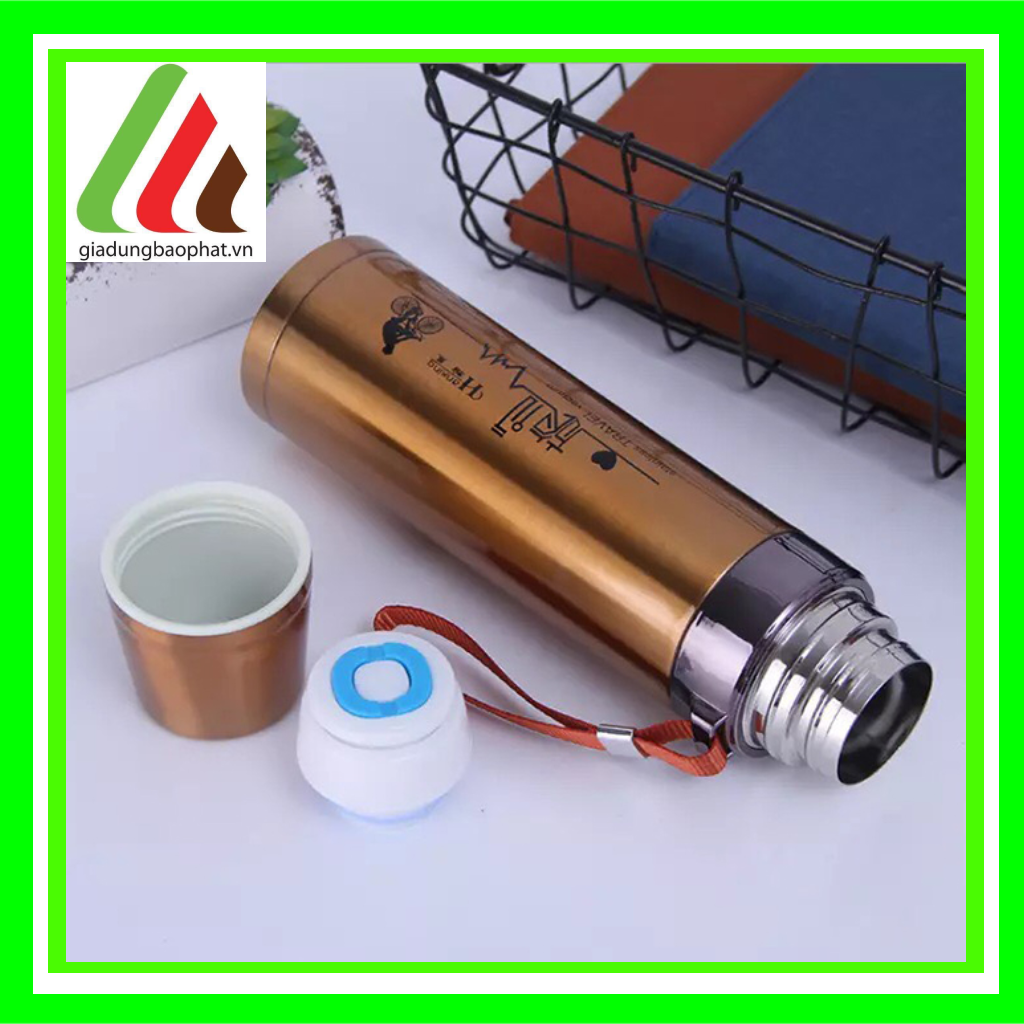 Bình giữ nhiệt kangyong 750ml inox 2 lớp chân không cách nhiệt màu sắc trơn sáng sang trọng tiện lợi