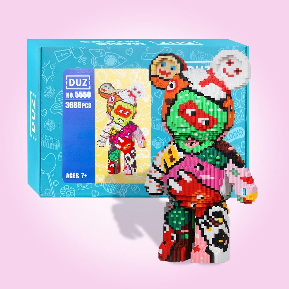 Mô hình lắp ráp Bearbrick trừu tượng