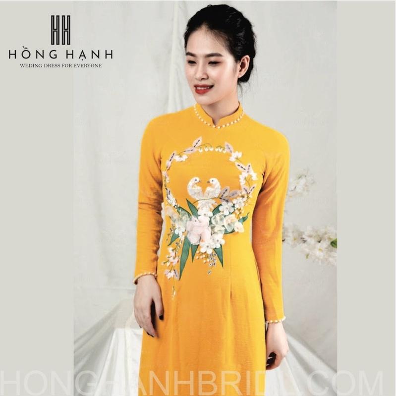 Áo Dài Dâu/ Cực Phẩm Cao Cấp Chất Liệu Satain, Lụa Mỹ, gấm../ Áo Dài Hồng Hạnh