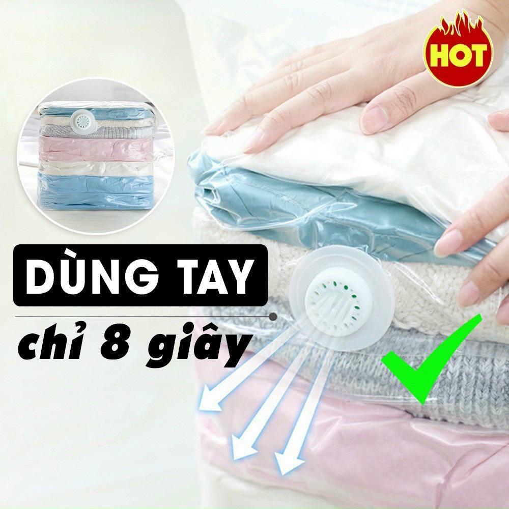 Túi Hút Chân Không Đựng Quần Áo, Chăn Màn Dùng Bằng Tay Không Cấn Bơm Hút