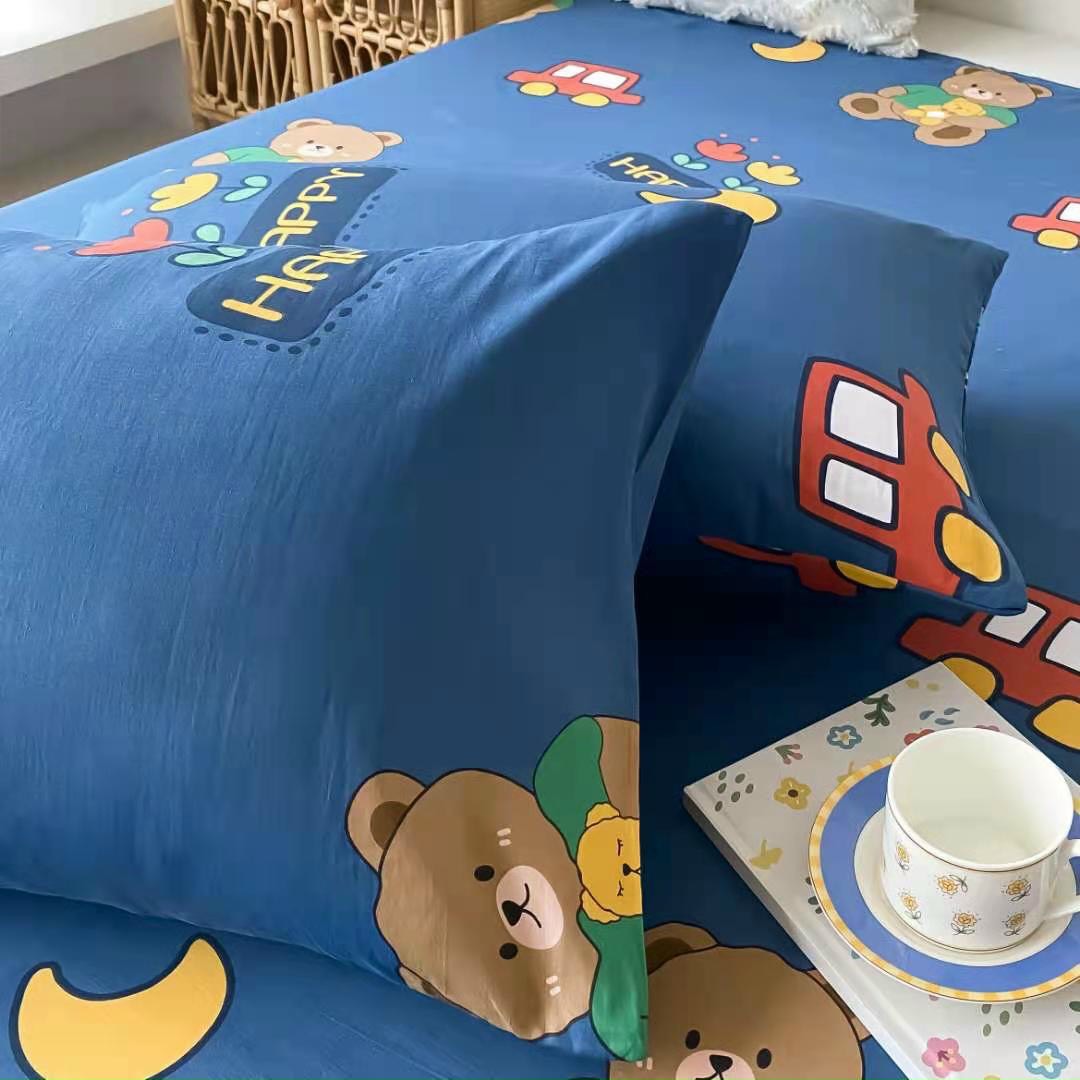 BỘ GA GỐI COTTON 100% GẤU TEDDY