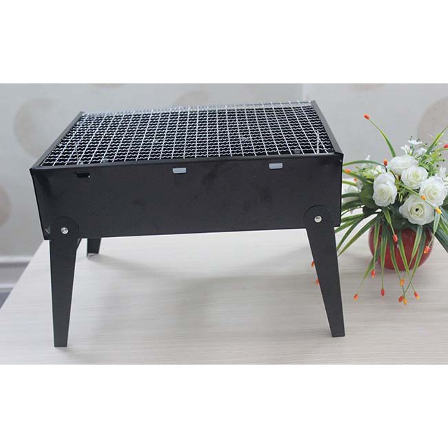 Hình ảnh Bếp Nướng Than Hoa Nướng BBQ Kèm Vỉ Nướng Hình Chữ Nhật- Gấp Gọn Tiện Lợi - Hàng Chính Hãng MINIIN