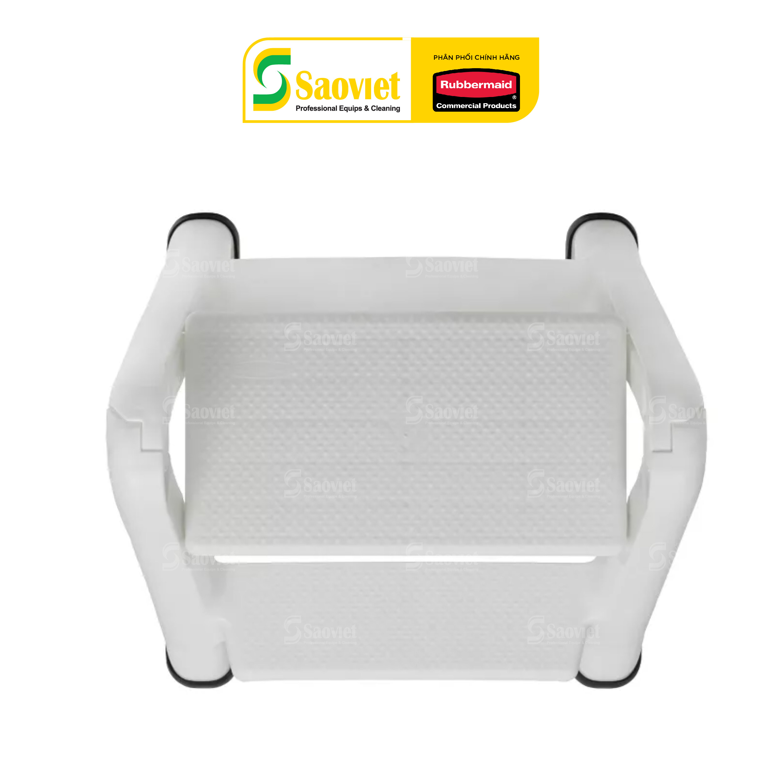 Thang nhựa 2 bậc Rubbermaid chính hãng Mỹ màu xám - SKU: FG420903CYLND | SAOVIETCO