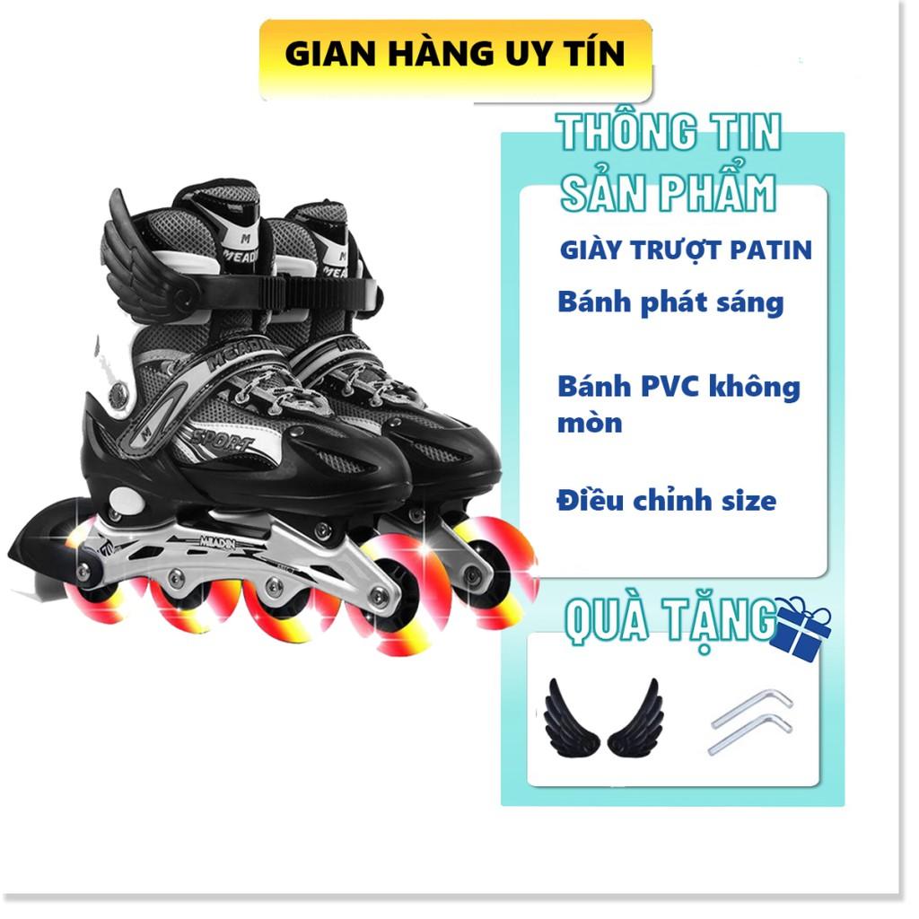 Giày trượt patin trẻ em cánh tiên bánh đầu phát sáng