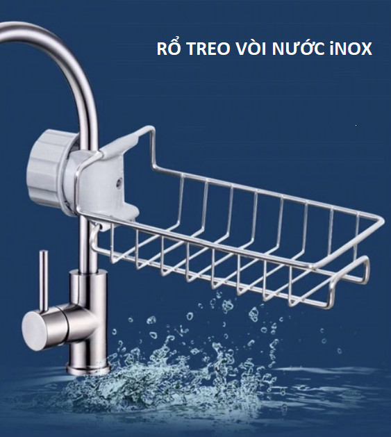 Rổ treo vòi nước rửa chén, phòng tắm tiết kiệm không gian nhà bạn, chất liệu Inox bền đẹp GD193-RTVN-Inox