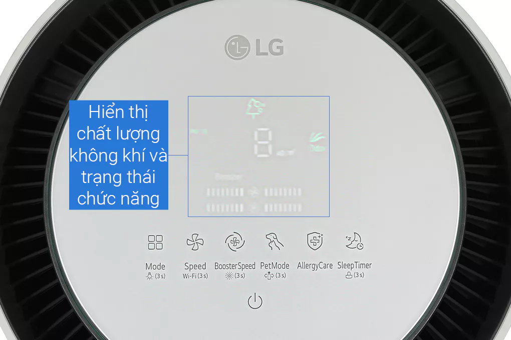 [GIÁ TẠI KHO] Máy lọc không khí hút lông chó mèo PuriCare360 Alpha PET 2 tầng AS10GDBY0 - Hàng chính Hãng LG