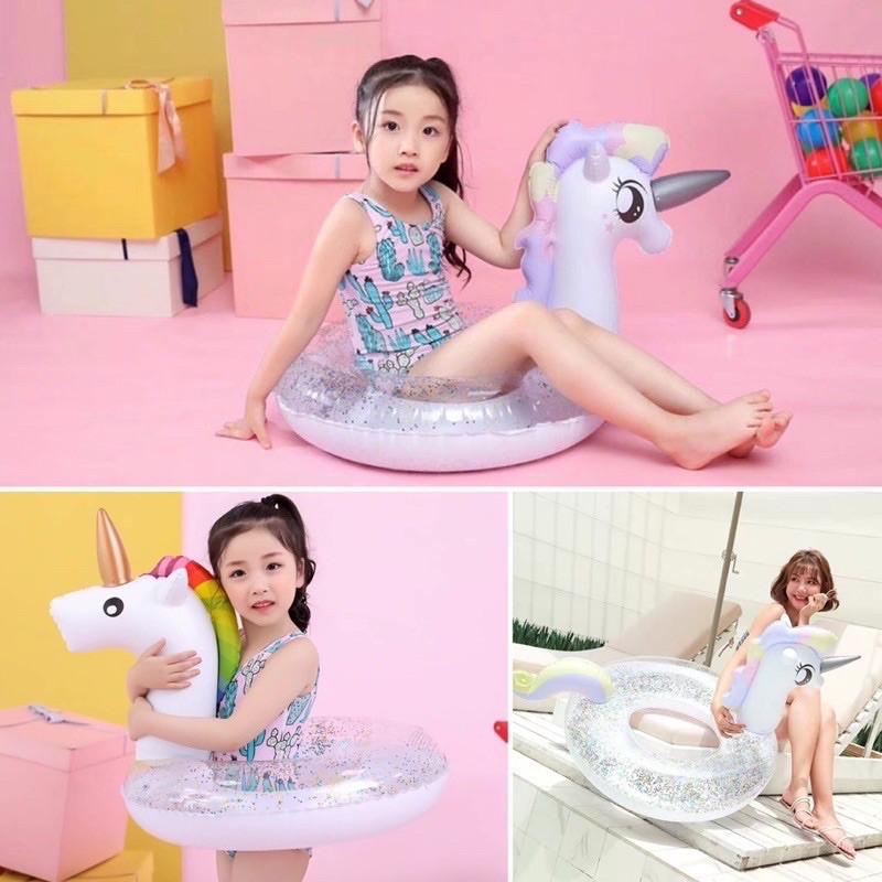 Phao bơi 3D hình kỳ lân pony siêu xinh có đủ size dành cho người lớn và bé gái