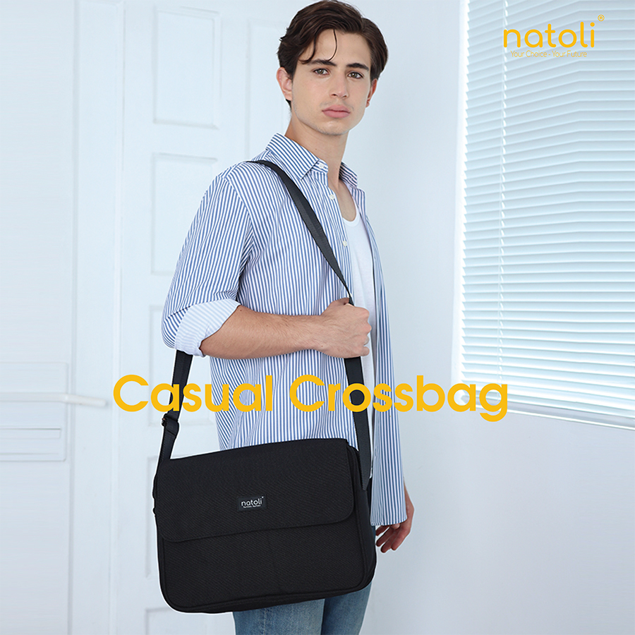 Túi đeo chéo nam nữ Casual Crossbag T2 chính hãng NATOLI đi làm đi học du lịch bản to chống nước cá tính