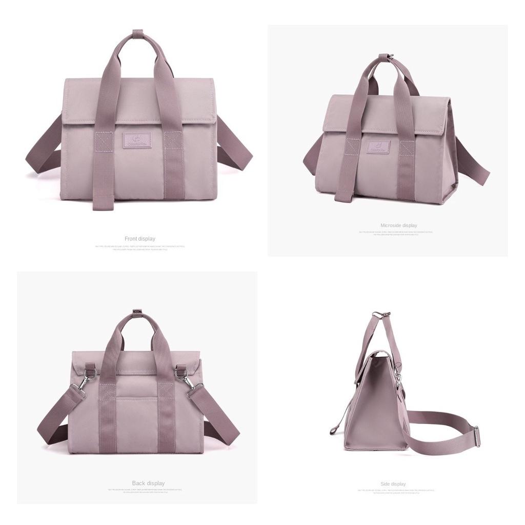 Túi Đeo Chéo Dáng Vuông Cỡ Lớn Bằng Nylon Bền Đơn Giản Thời Trang Hàn Quốc
