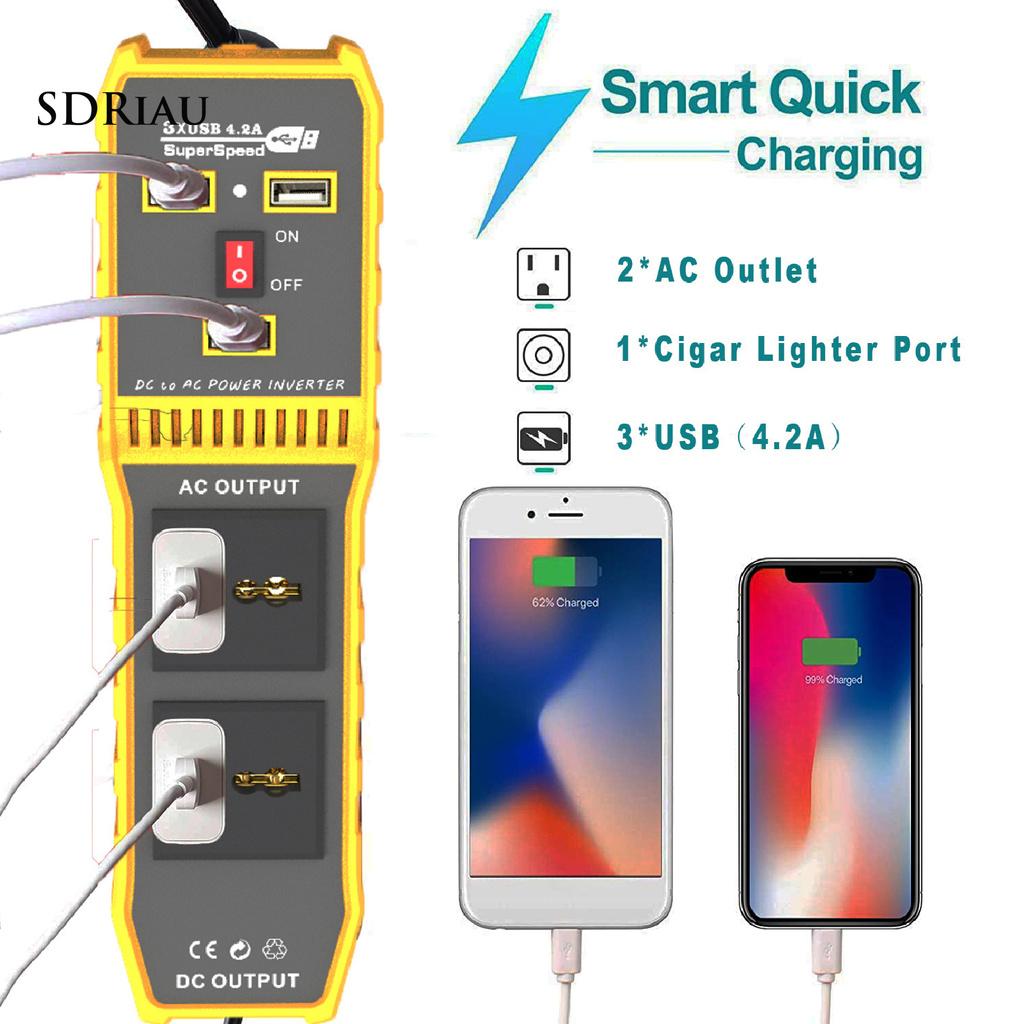 Bộ Chuyển Đổi Nguồn Điện Nhanh Xqxdzx Với 3 Cổng Usb Cho Xe Hơi