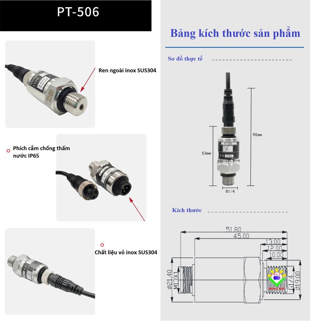 Cảm biến áp suất 0-10bar 24VDC G1/4 4-20mA 0.5%