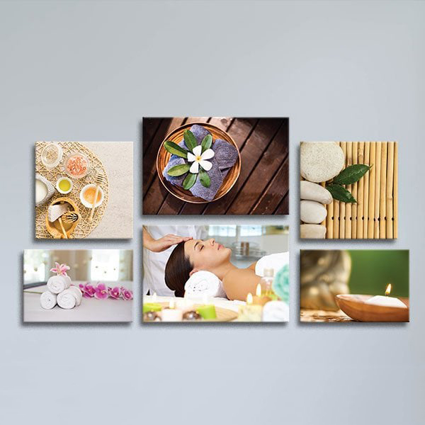 Bộ 6 Tranh Trang Trí Phòng Spa Chăm Sóc Da W498