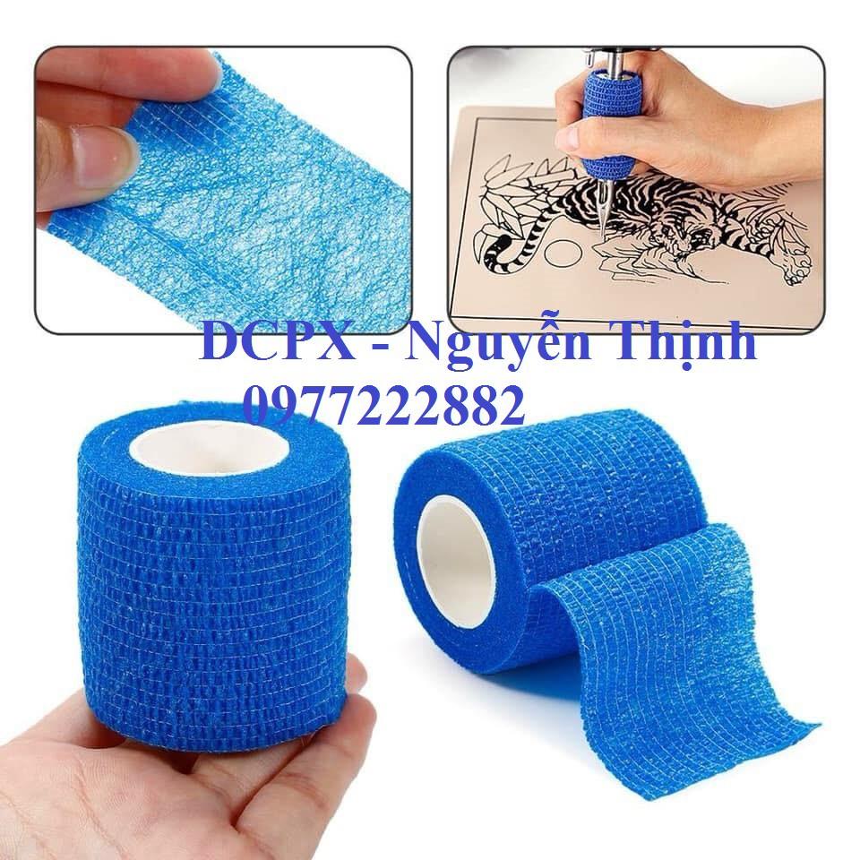 Băng quấn máy, Băng dính quấn cố định máy chống trơn, bọc giữ vệ sinh máy phun xăm combo 10 cuộn
