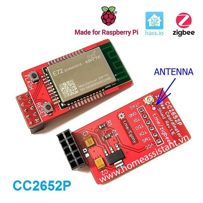 Bo Mạch Zigbee CC2652P Zigbee2MQTT Silent HAT Cho Raspberry Pi (Hỗ trợ Home Assistant)