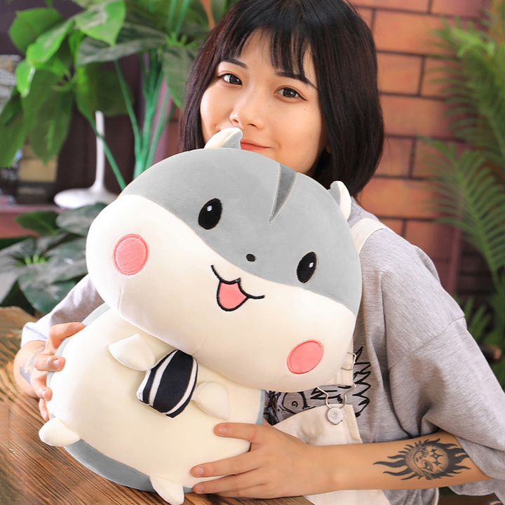 Gấu bông chuột Hamster 40cm TNB01 (Màu xám)