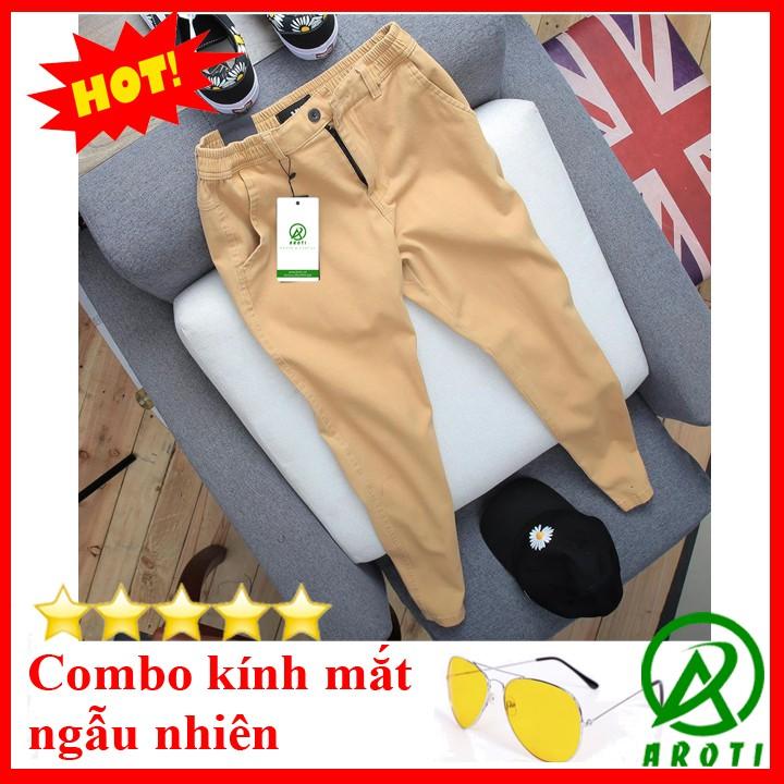 Quần Kaki Nam Đẹp Dáng Hàn Lưng Thun Tiện Dụng Form Slim Fit Cực Đẹp QK045+KÍNH