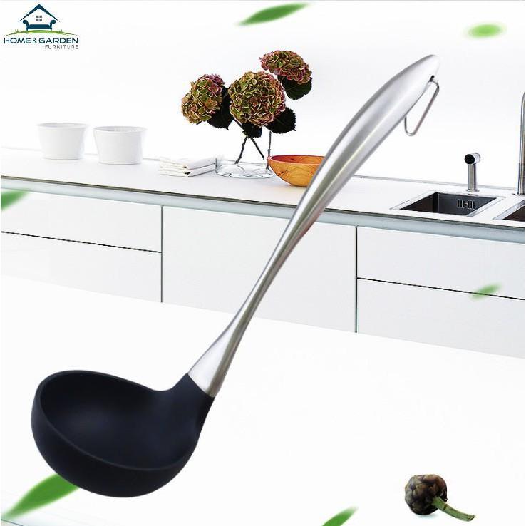 Bộ 3 dụng cụ nấu ăn silicone chịu nhiệt, cán inox 304