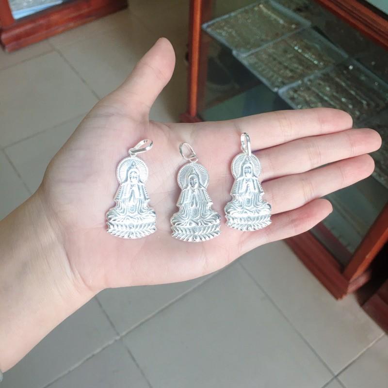 Mặt phật quan âm bồ tát chuẩn bạc ta cho người lớn và nam giới, kèm video và ảnh thật