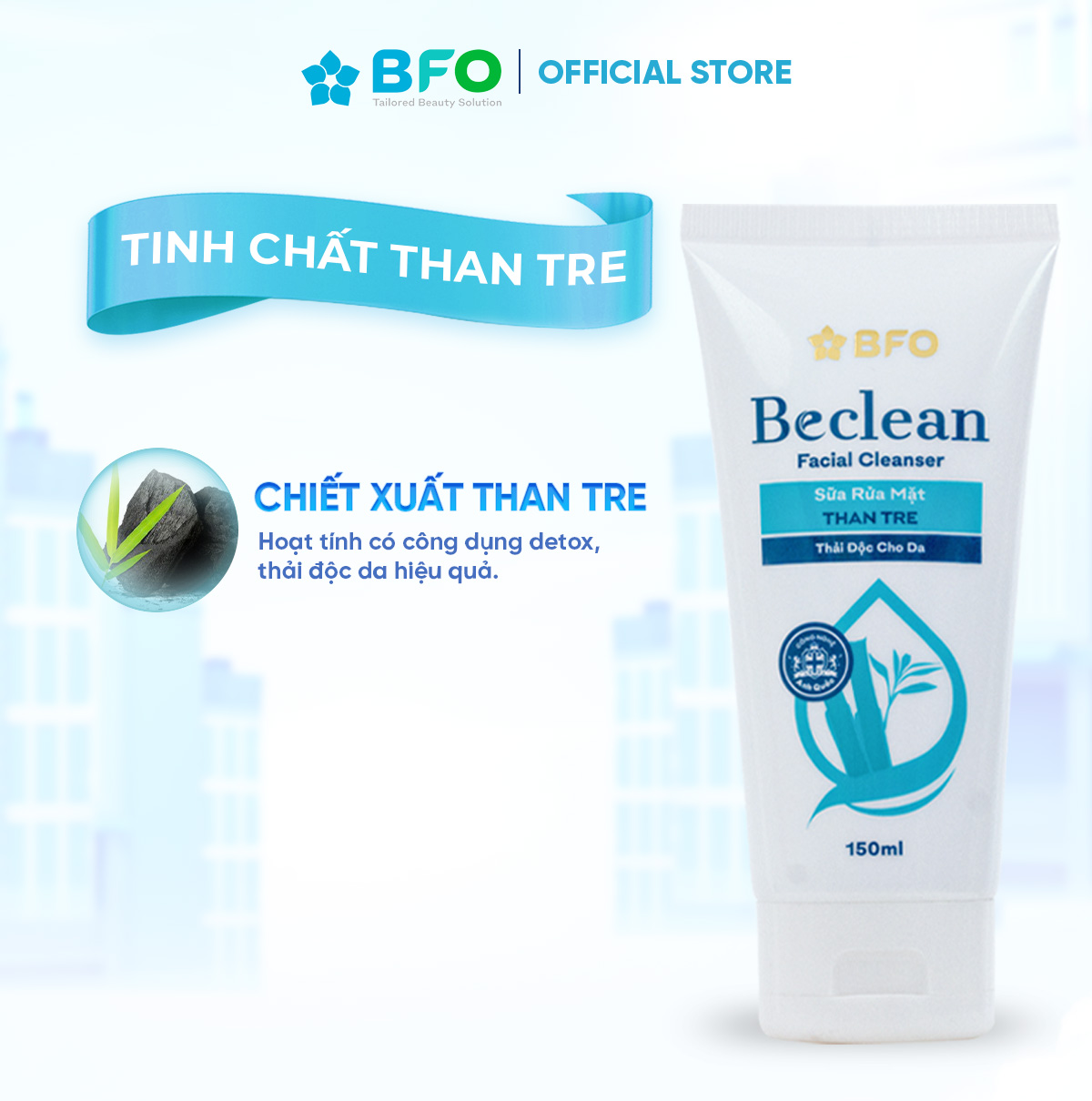 Sữa Rửa Mặt Thiên Nhiên Công Nghệ Anh Quốc Beclean Sạch Sâu Dưỡng Trắng Dung Tích 150ml