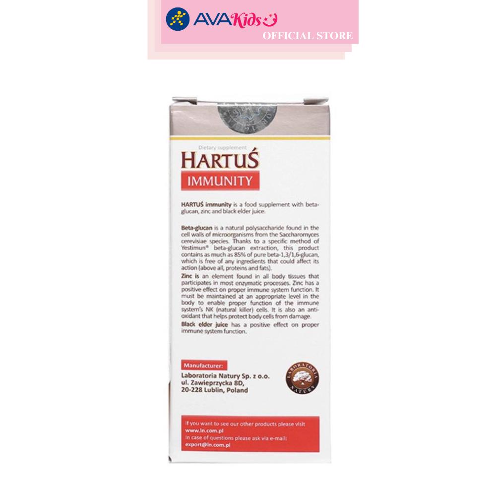 Siro Hartus Immunity hỗ trợ tăng đề kháng 150 ml (từ 4 tháng)