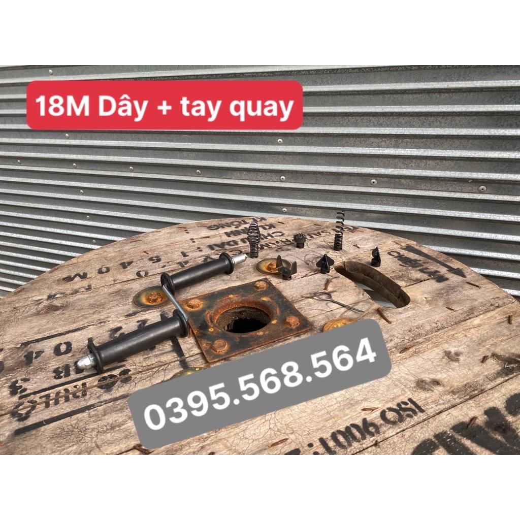 18M dây thông cống + 6 đầu thông+ tay quay