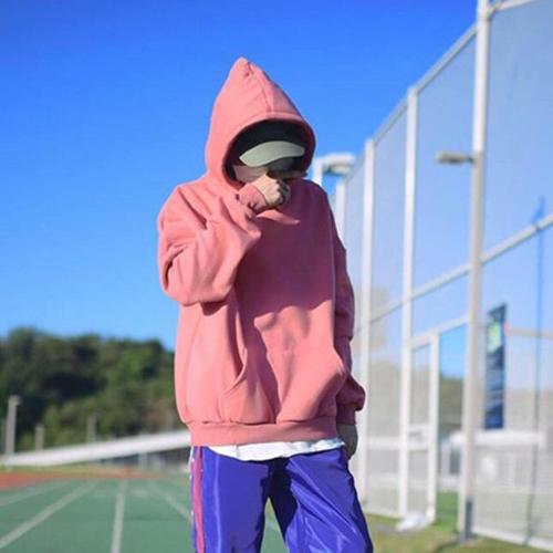 Áo Hoodie Basic nỉ bông Unisex màu hồng