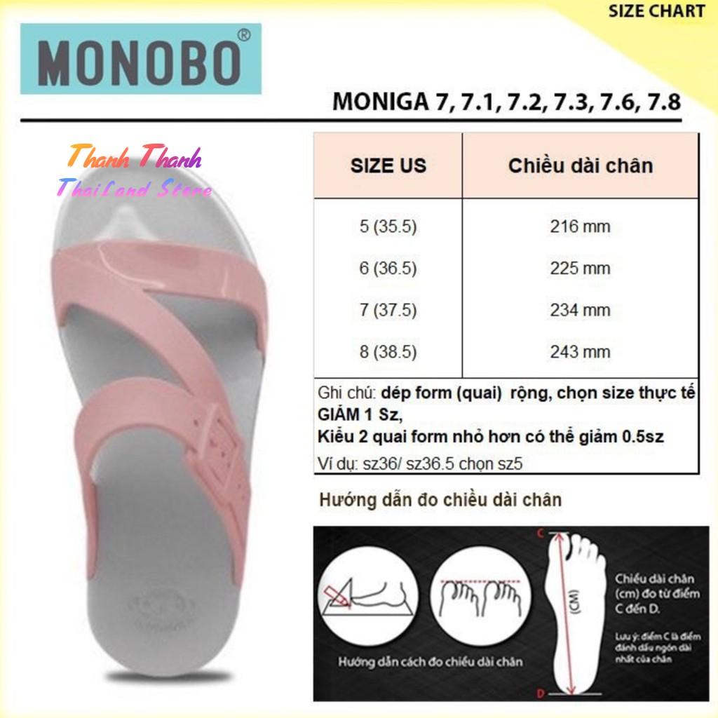 Dép Thái Lan MONOBO quai ngang nữ chữ Z ôm chân, đế cao - MONIGA 7.0