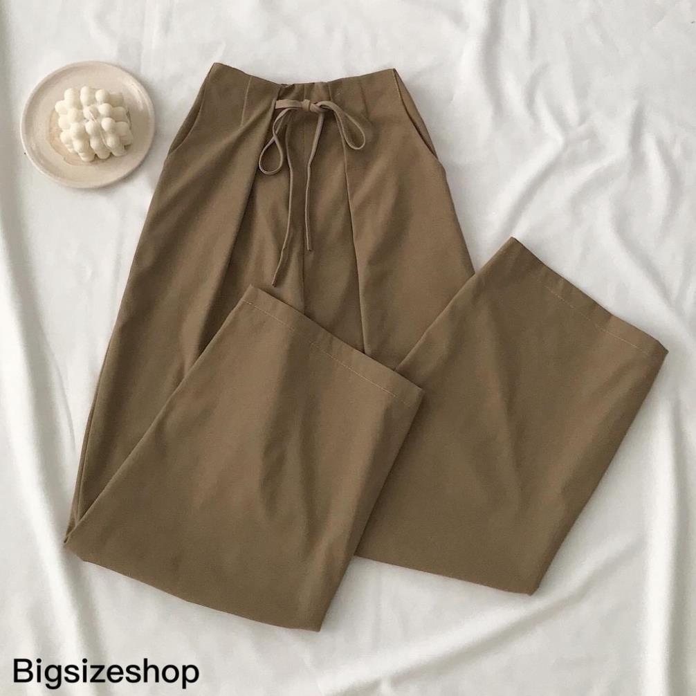 SOBIN BIG SIZE QUẦN KAKI NỮ RÚT EO LƯNG CAO, QUẦN ỐNG RỘNG, SIÊU THOẢI MÁI, QUẦN DÀI NỮ