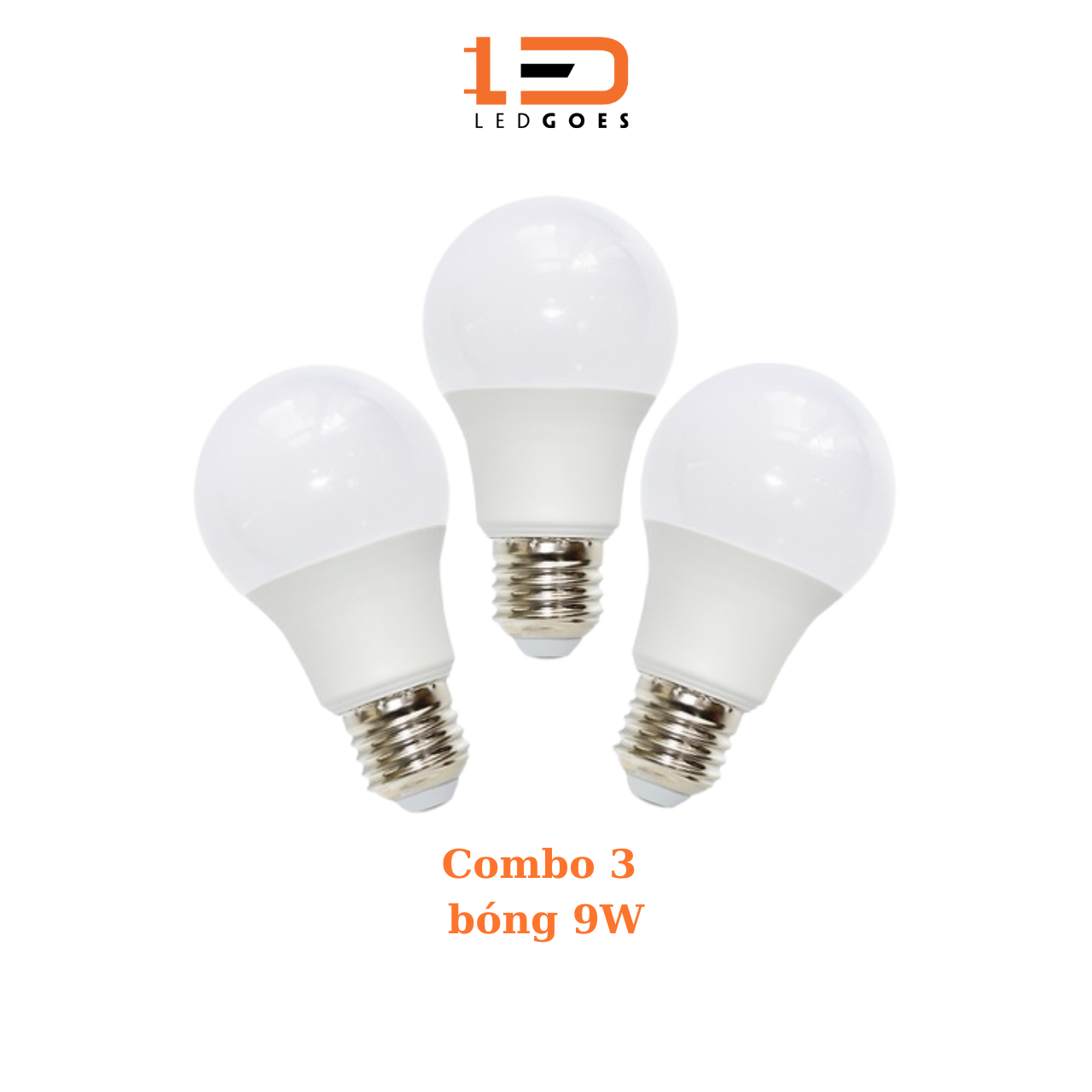 COMBO 3 Bóng đèn LED bulb tròn LEDGOES 9W