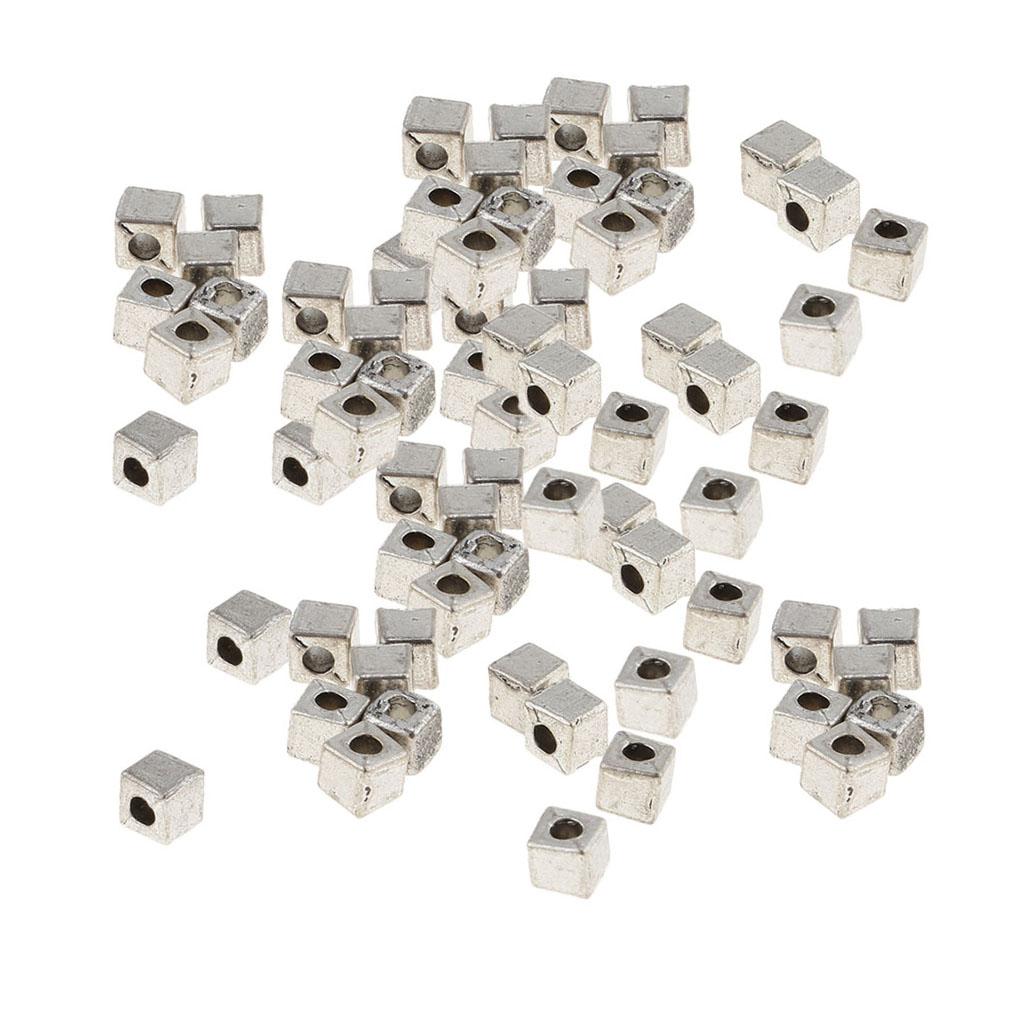100 Pieces Round Spacers Loose Beads Metal Beads Spacer Beads Craft Jewelry Making
