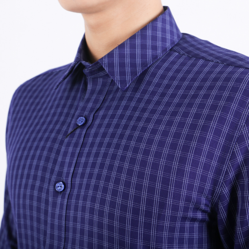 OWEN - Áo sơ mi nam Dài tay form Regular Fit chất liệu Bamboo Kẻ caro nhuyễn - AR22747D