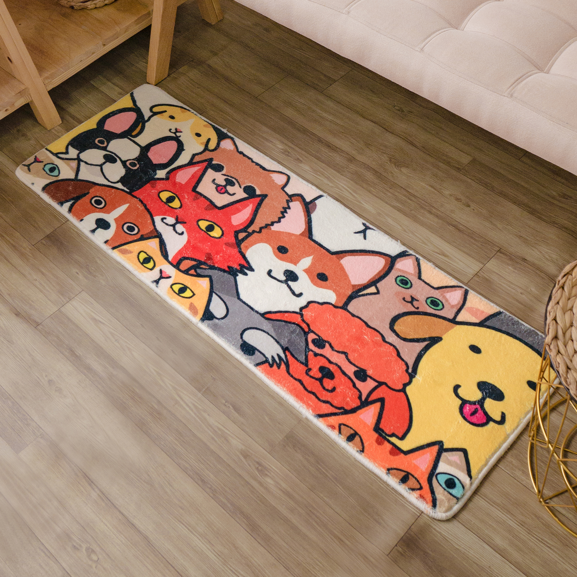 Thảm Lông Cừu Mềm Lau Chân Trang Trí Chân Giường Ghế Sofa Hoạt Hình