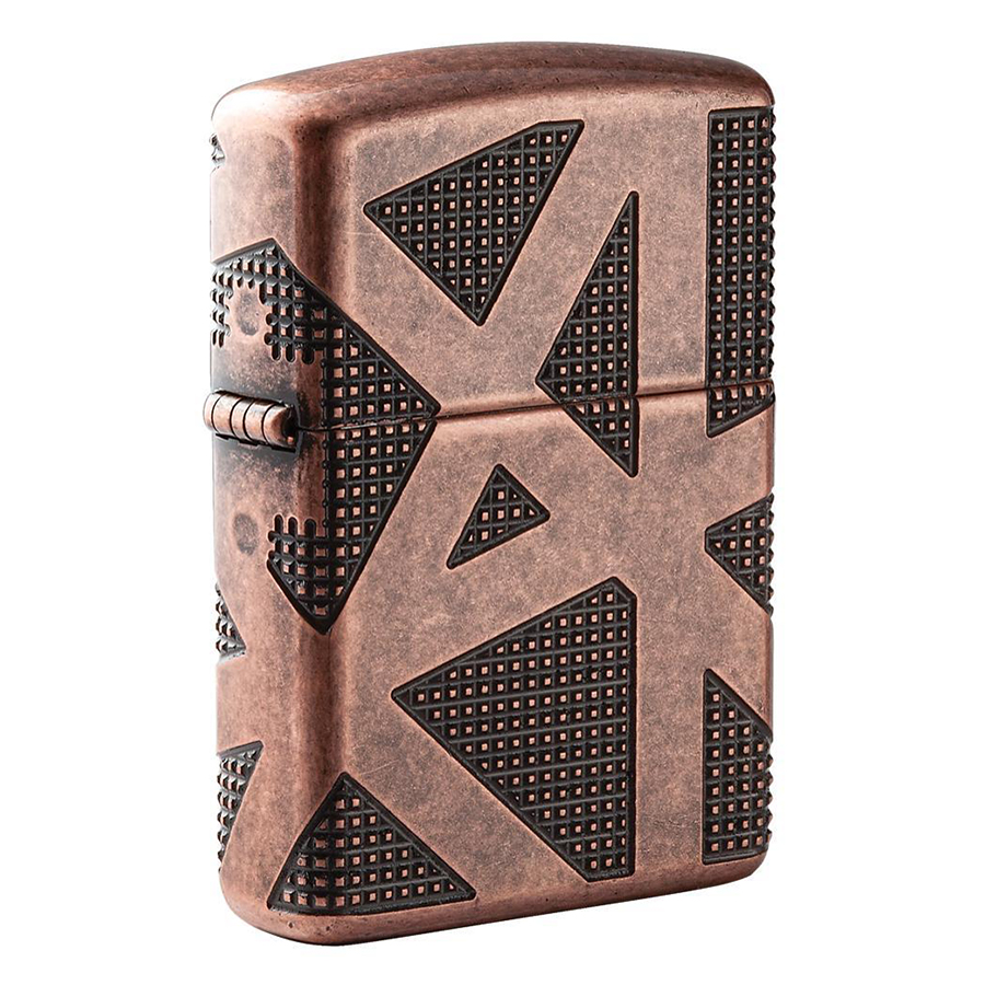 Bật Lửa Zippo 49036 – Zippo Armor Geometric 360 Design Antique Copper