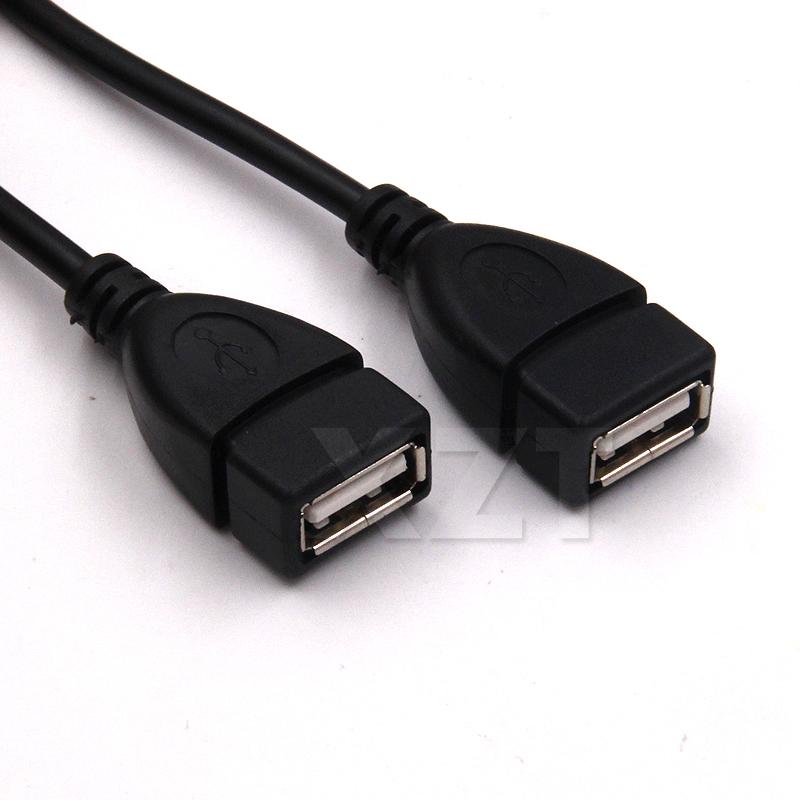 USB 2.0 Một 1 Đực Sang 2 Dual USB Nữ Dữ Liệu Hub Bộ Chuyển Đổi Nguồn Chia Cổng USB Sạc Cáp Dây cáp Nối Dài