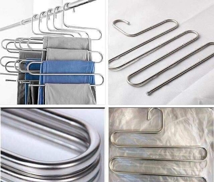 Móc treo quần ,khăn, caravat 5 tầng bằng ruột gà  inox