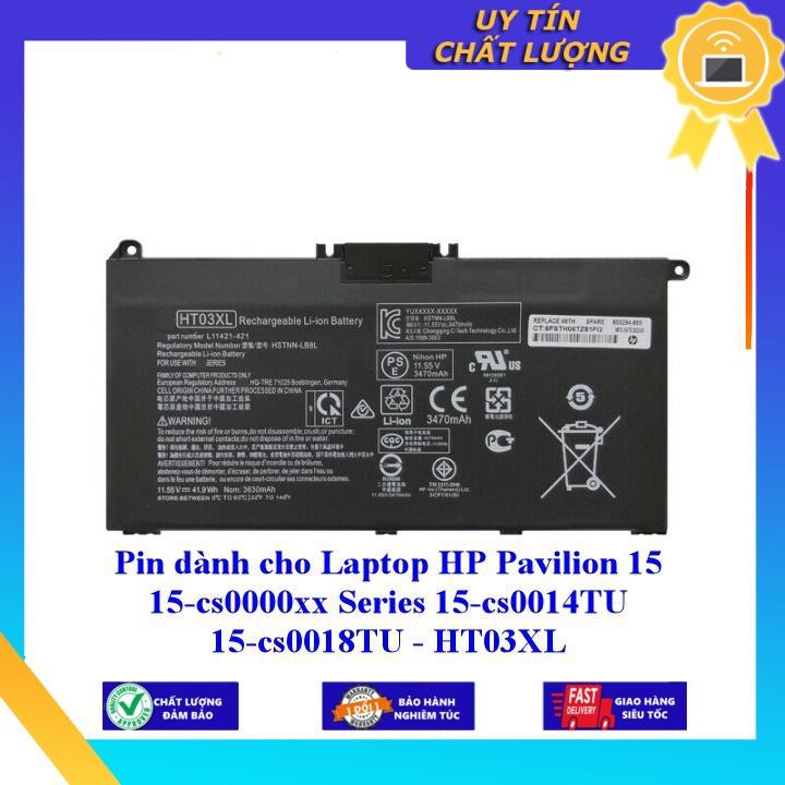 Pin dùng cho Laptop HP Pavilion 15 15-cs0000xx Series 15-cs0014TU 15-cs0018TU - HT03XL - Hàng Nhập Khẩu New Seal