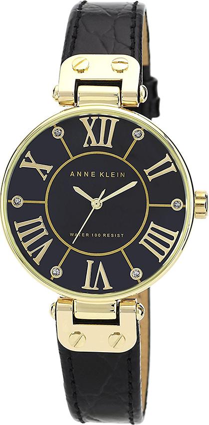 Đồng Hồ Nữ Dây Da ANNE KLEIN AK/1396BMBK (34mm)