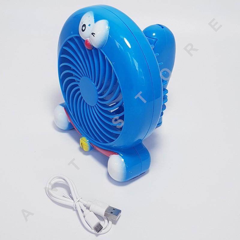 QUẠT DORAEMON CẦM TAY - 8766 ( MÀU XANH )