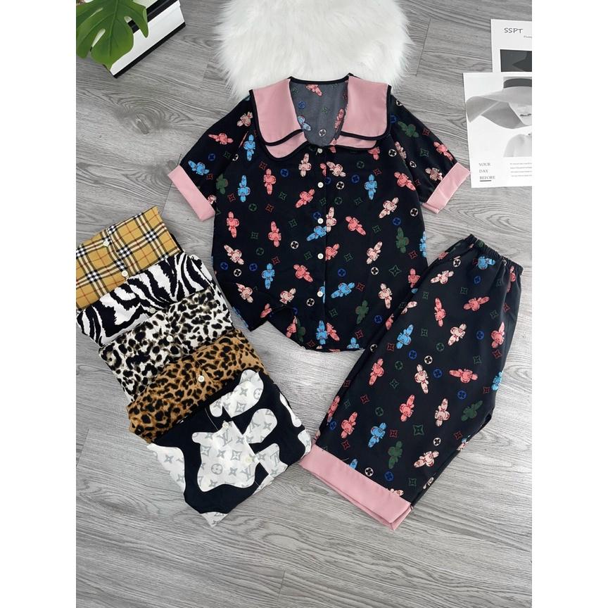 Đồ Bộ Nữ Mặc Nhà Quần Lửng Lụa Mềm Mịn MOMOSA Shop