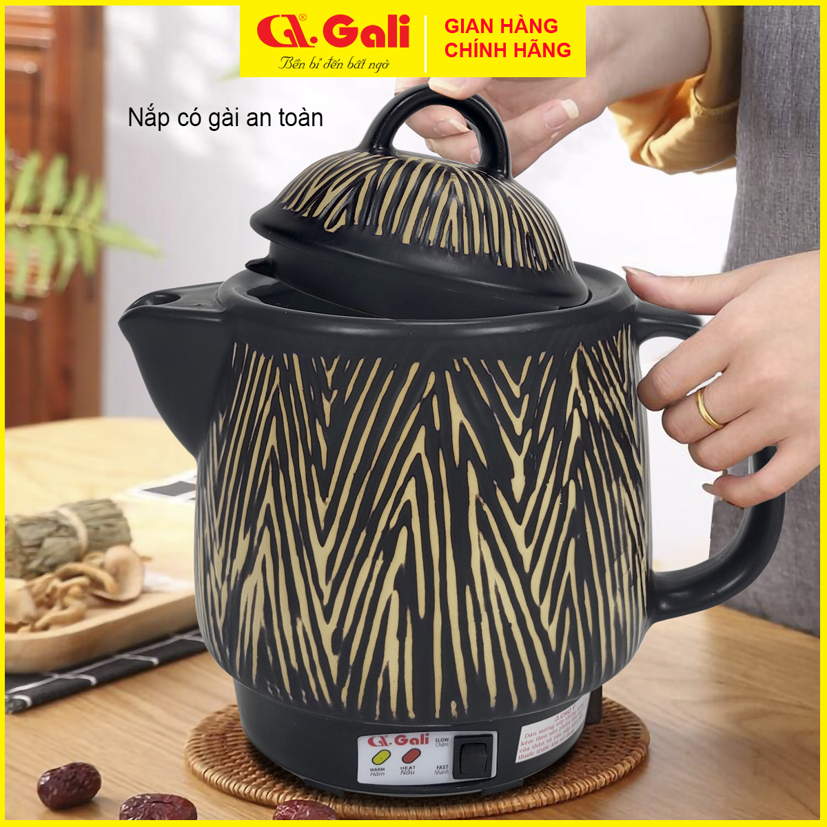 Ấm Sắc Thuốc Gali GL-1805 GL-1800 GL-1801 GL-1821 GL-1822 GL-1802 GL-1815. Dung tích 3,3L-4L, đa chức năng nấu các loại thuốc Bắc, Nam, Thảo Dược,... thân bằng gốm sứ cao cấp chịu nhiệt tốt. Bảo hành chính hãng. Siêu Sắc Thuốc, Ấm Nấu Thuốc